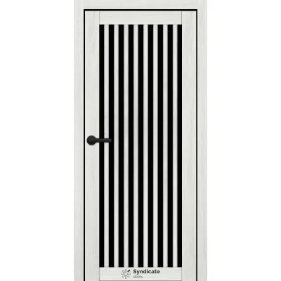 Межкомнатные Двери Syndicate Doors SD-ECOTOP-125 Черное стекло Ламинатин-6