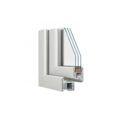 Металлопластиковое окно Veka Softline 82 четырехстворчатое с двумя поворотно-откидными створками 2600x1700 мм-2