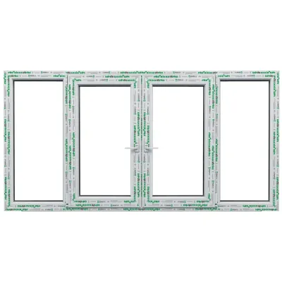 Металопластикове вікно Steko V62 чотиристулкове з двома поворотно-відкидними стулками 2500x1700 мм-2