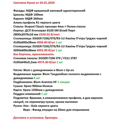 Мебель Вариант Кухни №14 24.01.2024-1