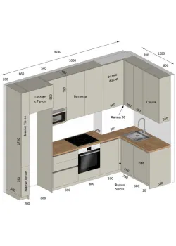 Мебель Вариант Кухни №186 11.11.2024
