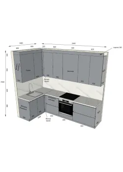 Мебель Вариант Кухни №36 01.12.2023