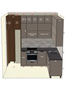 Мебель Вариант Кухни №216 26.12.2024