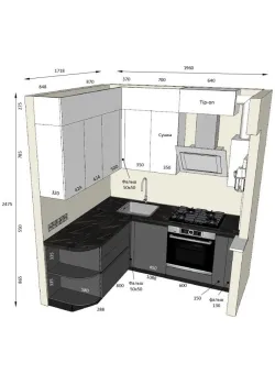 Мебель Вариант Кухни №43 01.11.2023