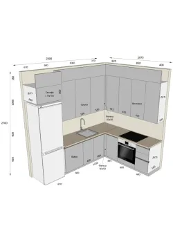 Мебель Вариант Кухни №55 26.02.2024