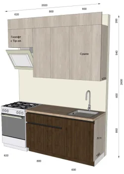 Мебель Вариант Кухни №65 26.04.2024