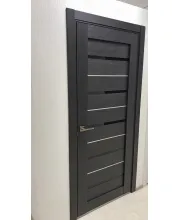 Межкомнатные Двери Rodos Modern Lazio Черное стекло ПВХ плёнка