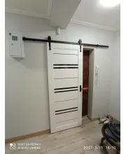 Міжкімнатні Двері Leador Doors Malta Чорне скло ПВХ плівка