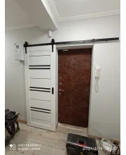 Міжкімнатні Двері Leador Doors Malta Чорне скло ПВХ плівка