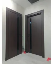 Межкомнатные Двери Darumi Doors Plato Line PTL-04 венге панга Черное стекло Ламинатин Межкомнатные Двери Darumi Doors Plato Line PTL-04 венге панга Черное стекло Ламинатин