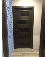 Міжкімнатні Двері StilDoors NEPAL Чорне скло ПВХ плівка