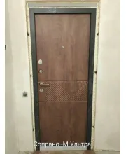 Входные Двери Сопрано-М спил дерева коньячный Qdoors