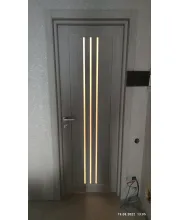 Міжкімнатні Двері Leador Doors Verona Чорне скло ПВХ плівка