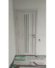 Міжкімнатні Двері Leador Doors Verona Чорне скло ПВХ плівка
