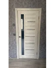 Міжкімнатні Двері StilDoors SOFIA Чорне скло ПВХ плівка