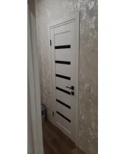 Міжкімнатні Двері StilDoors FLORIDA Чорне скло ПВХ плівка