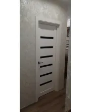 Міжкімнатні Двері StilDoors FLORIDA Чорне скло ПВХ плівка