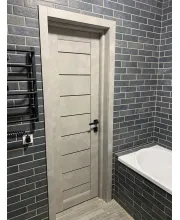 Міжкімнатні Двері Darumi Doors Leona сірий краст Чорне скло Ламінатин Міжкімнатні Двері Darumi Doors Leona сірий краст Чорне скло Ламінатин