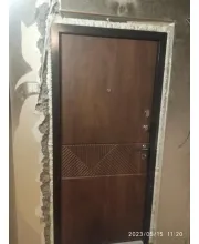 Входные Двери Сопрано-М спил дерева коньячный Qdoors