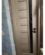 Межкомнатные Двери Darumi Doors Bordo орех бургун Черное стекло Ламинатин