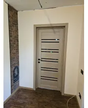 Міжкімнатні Двері Leador Doors Sicilia Чорне скло ПВХ плівка