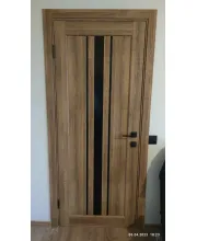 Межкомнатные Двери Korfad Florence FL-03 Черное стекло ПВХ плёнка