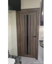 Межкомнатные Двери Korfad Florence FL-03 Черное стекло ПВХ плёнка