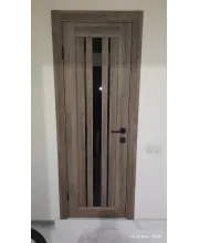 Межкомнатные Двери Korfad Florence FL-03 Черное стекло ПВХ плёнка