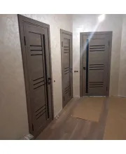 Міжкімнатні Двері Leador Doors Compania Чорне скло ПВХ плівка