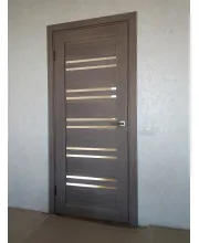 Міжкімнатні Двері Leador Doors Sicilia Чорне скло ПВХ плівка