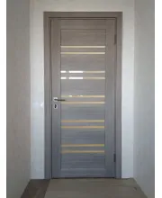 Міжкімнатні Двері Leador Doors Sicilia Чорне скло ПВХ плівка