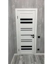 Міжкімнатні Двері KFD Comfort Чорне скло Ламінатин