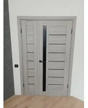 Міжкімнатні Двері StilDoors SOFIA полуторні Чорне скло ПВХ плівка