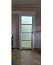 Міжкімнатні Двері Darumi Doors Avant білий матовий сатин бронза Ламінатин