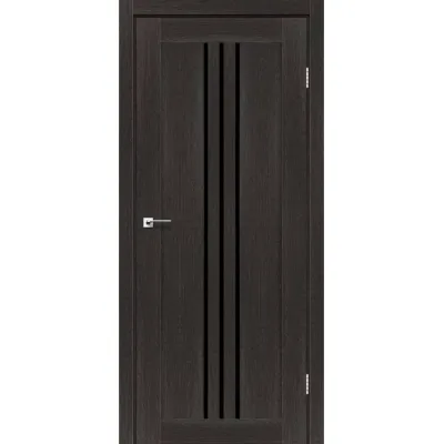 Двері Leador Doors Verona дуб саксонський Чорне скло-0