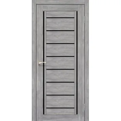 Двери Korfad Venecia Deluxe VND-01 эш вайт с черным стеклом-0