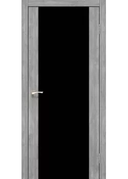 Двери SR-01 черное стекло Korfad