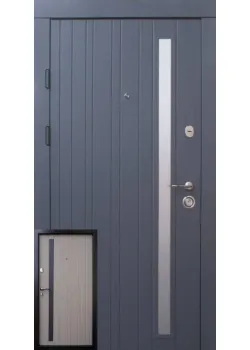 Двери Браш Al серая текстура-какао Qdoors