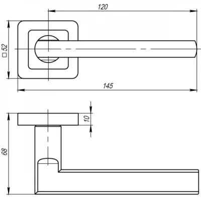 Ручки на розетах Punto Pluton QR GR/CP-23-1