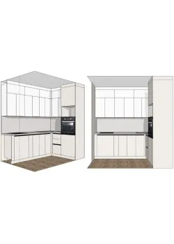 Угловая кухня на заказ Кашемир / Белый №356 04.02.2026