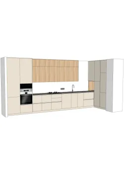 Угловая кухня на заказ крашеный МДФ Дуб Нагано №406 19.03.2026