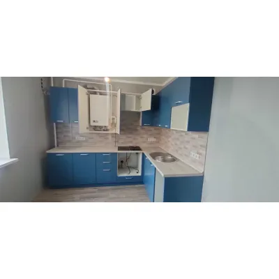 Кутова кухня на замовлення із МДФ у блакитному кольорі №19 05.04.2023-0