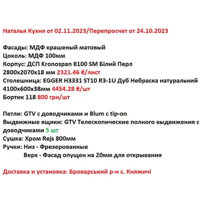Меблі Варіант Кухні №2 02.10.2023-1