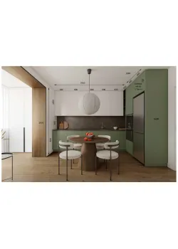 Угловая кухня на заказ крашеный МДФ №244 03.02.2025