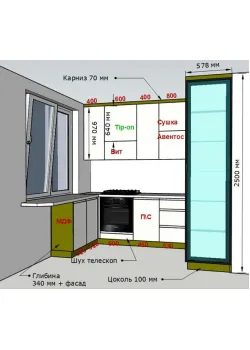 Угловая кухня на заказ крашеный МДФ №272 25.03.2025