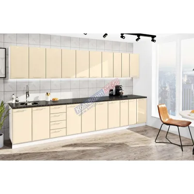 Модульна кухня 3,8 м пряма Хай-тек Komfortmebli-0