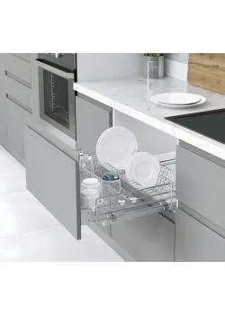 Сушка висувна 600 (560-580x520x185) на тандемах Blum, хром Starax