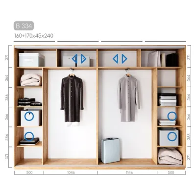 Мебель Шкаф-купе Виват B-334-10