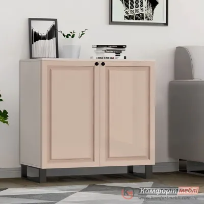 Комод с дверцей Комфорт Flex 0 8 метра МДФ фасад Капучино для обуви-0