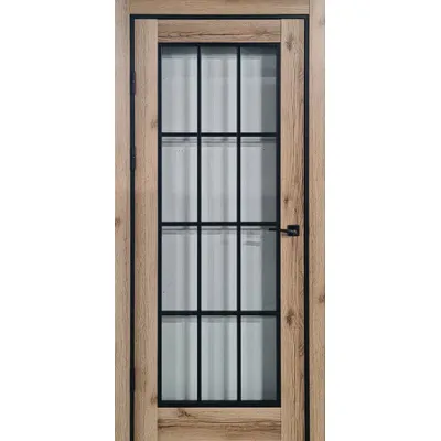 Межкомнатные Двери Brama Eco-cell 16-33 Черное стекло ПВХ плёнка-1